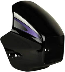 Headlight Visor Fit For Hero Splendor New Model Y2K Black (Purple Sticker)