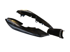 Tail Panel / Rear Cowl Set Fit For Hero Splendor Pro Type-4 Black (Grey Sticker)