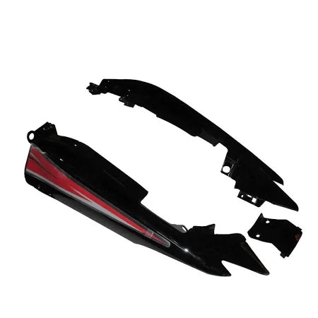 Tail Panel / Rear Cowl Fit For  Hero Passion Pro T-4 2019 Black With Red Sticker**