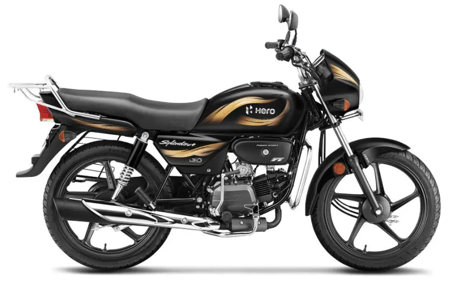 Side Panel for Hero Splendor | 2021 Model | Black & Firefly Golden