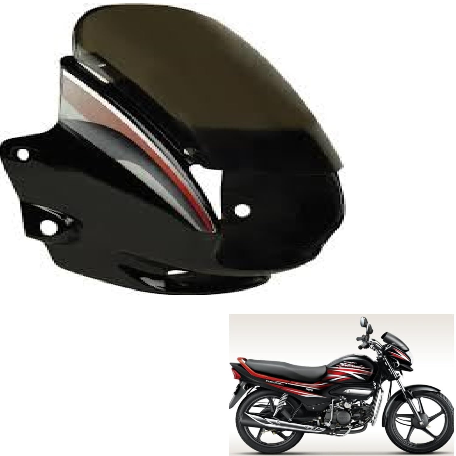 Headlight Visor Fit For Hero Splendor Old Model Black