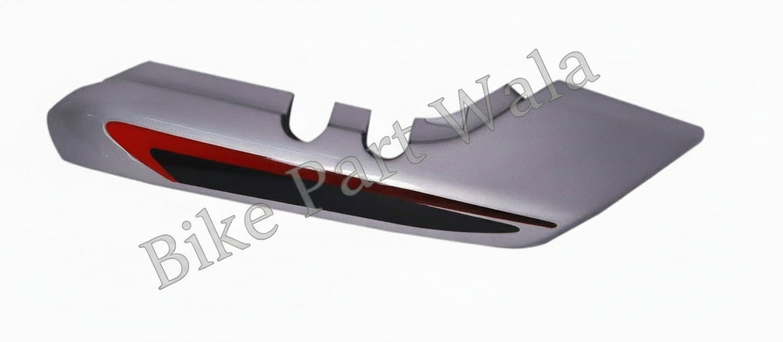 Tail Panel / Rear Cowl (Set Of 3) Fit For Hero Splendor Plus Cloud Silver (Red Sticker)