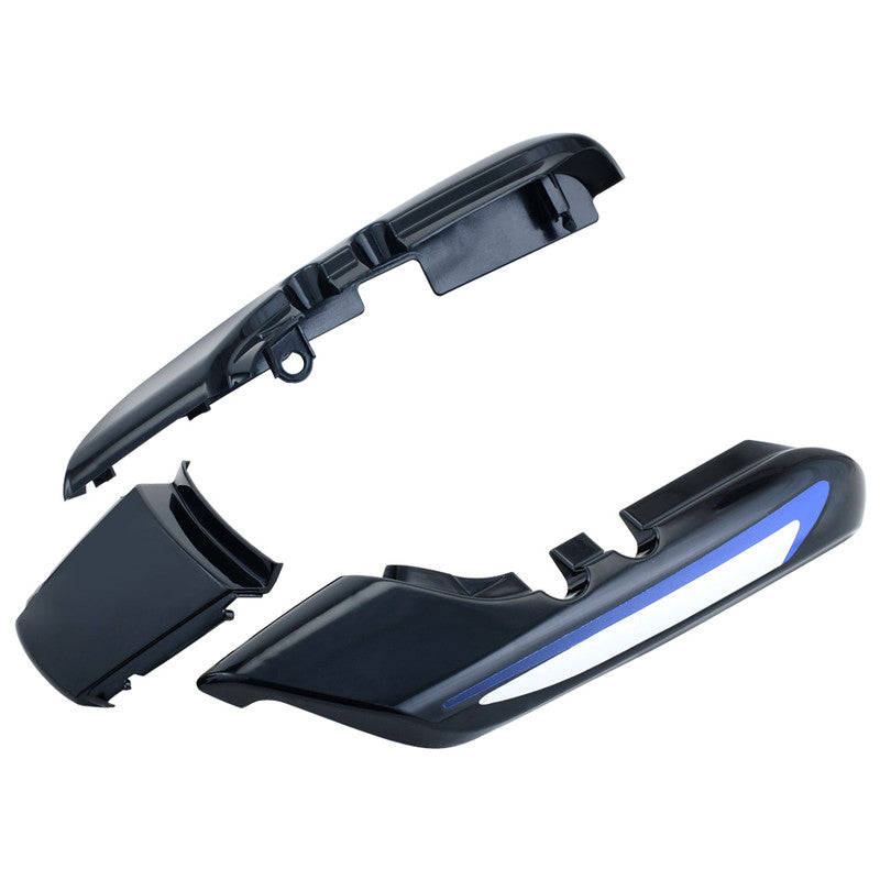 Tail Panel / Rear Cowl (Set Of 3) Fit For Hero Splendor Plus Black (Blue Sticker) (BP)