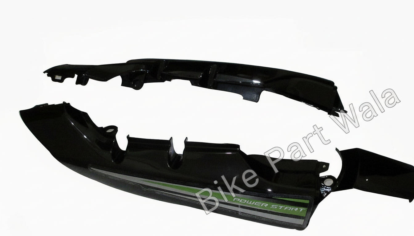 Tail Panel / Rear Cowl Hero Passion Pro Black(Green Sticker) For Green Bike