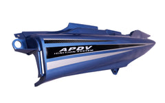 Tail Panel / Rear Cowl Set Fit For Hero Passion Pro Digital Forestt Blue Col.For Black Bike (Blue Sticker)