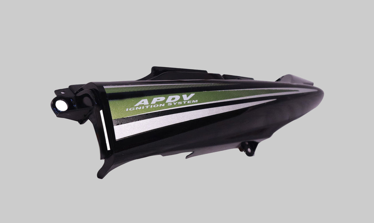 Tail Panel / Rear Cowl Set Fit For Hero Passion Pro Digital Black Colour for Parrot Green Bike