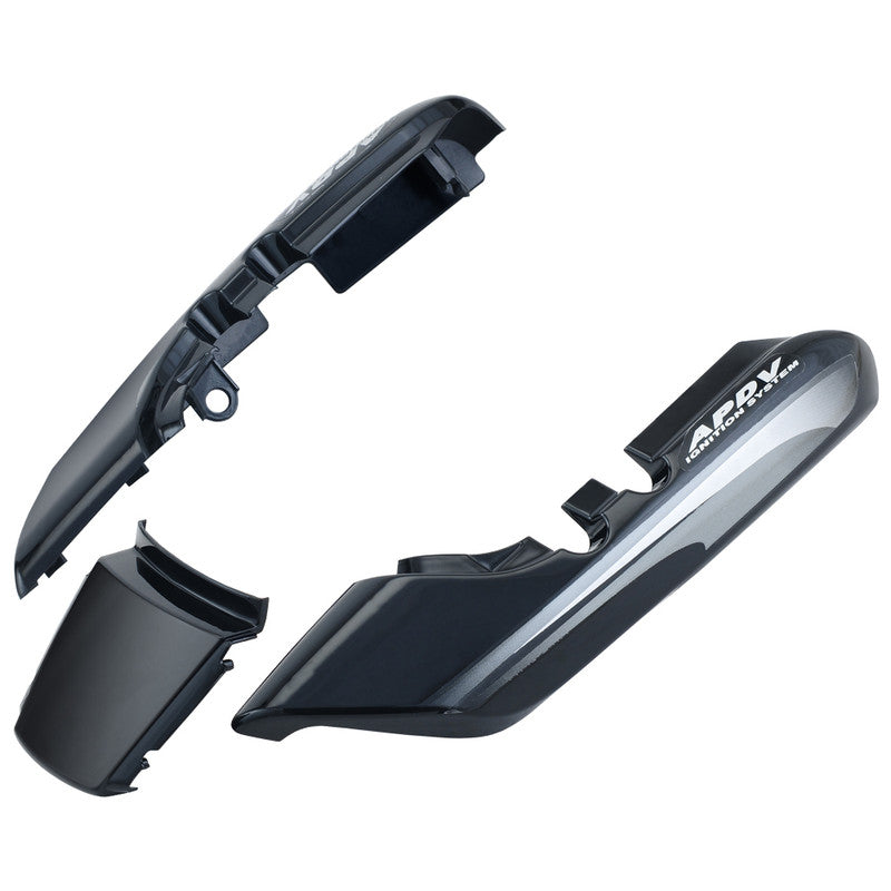 Tail Panel / Rear Cowl Set Fit For Hero Splendor Pro Black(Grey Sticker)