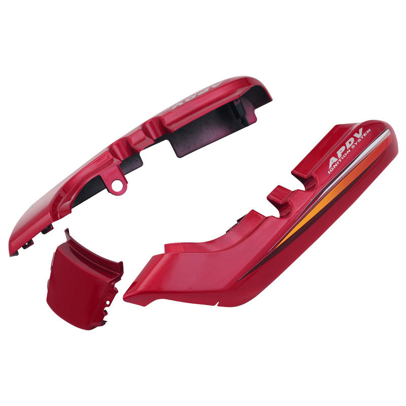 Tail Panel / Rear Cowl Set Fit For Hero Splendor Pro (Black Alloy Wheels) Candy Blazing Red