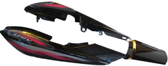 Tail Panel / Rear Cowl Set Fit For Hero Splendor Pro Type-4 Black (Red Sticker)