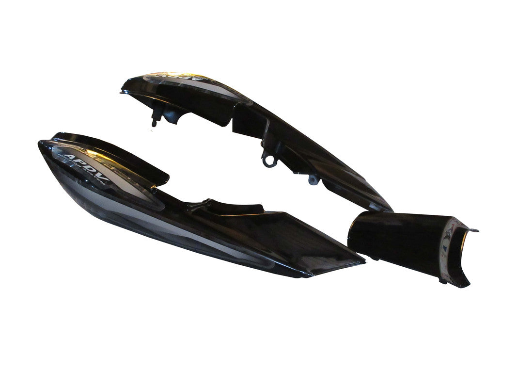 Tail Panel / Rear Cowl Set Fit For Hero Splendor Pro Type-4 Black (Grey Sticker)