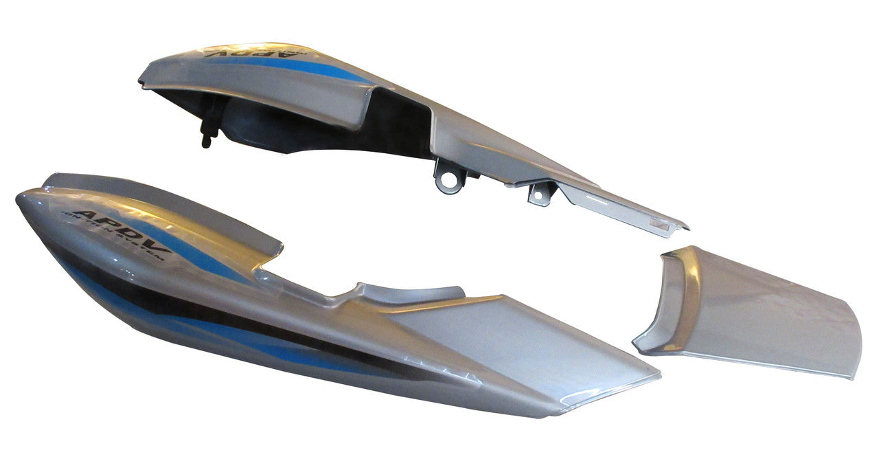 Tail Panel / Rear Cowl Set Fit For Hero Splendor Pro Type-4 Cloud Silver