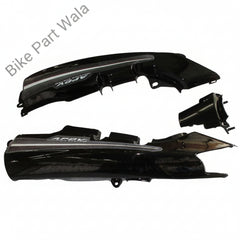 Tail Panel / Rear Cowl Set Fit For Hero Passion Pro Type 3 Black Colour For Brown Bike