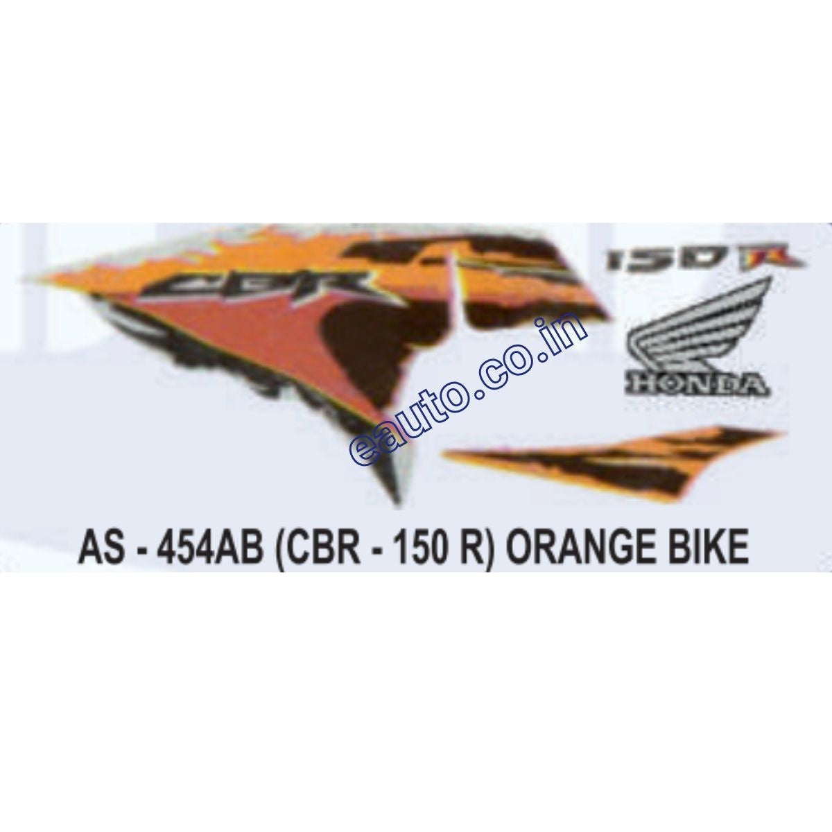 Graphics Sticker Set for Honda CBR 150R | Orange Vehicle | Both Sides