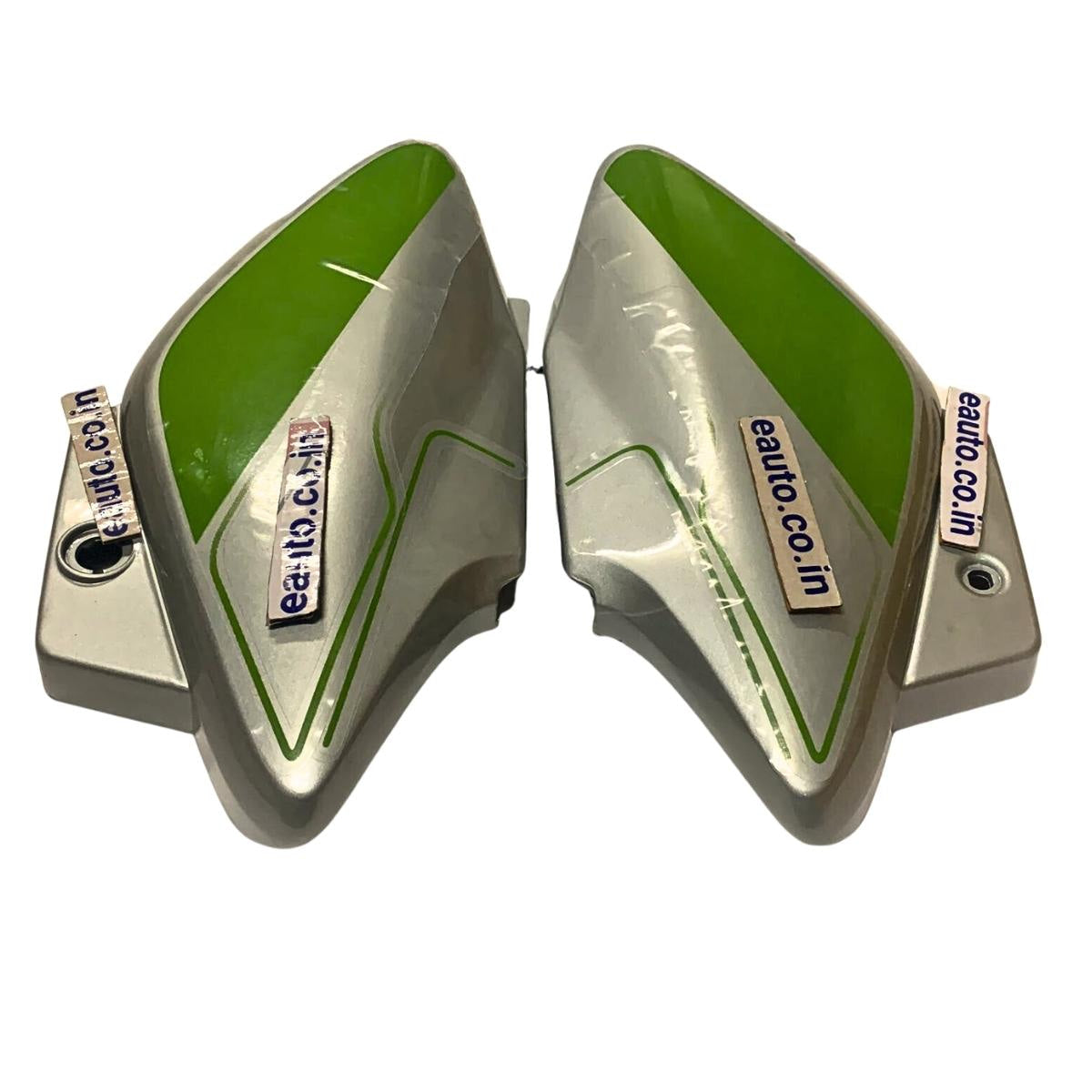 Side Panel for Hero Splendor iSmart | Type1 | Silver & Green Colour