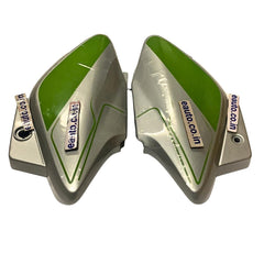 Side Panel for Hero Splendor iSmart | Type1 | Silver & Green Colour