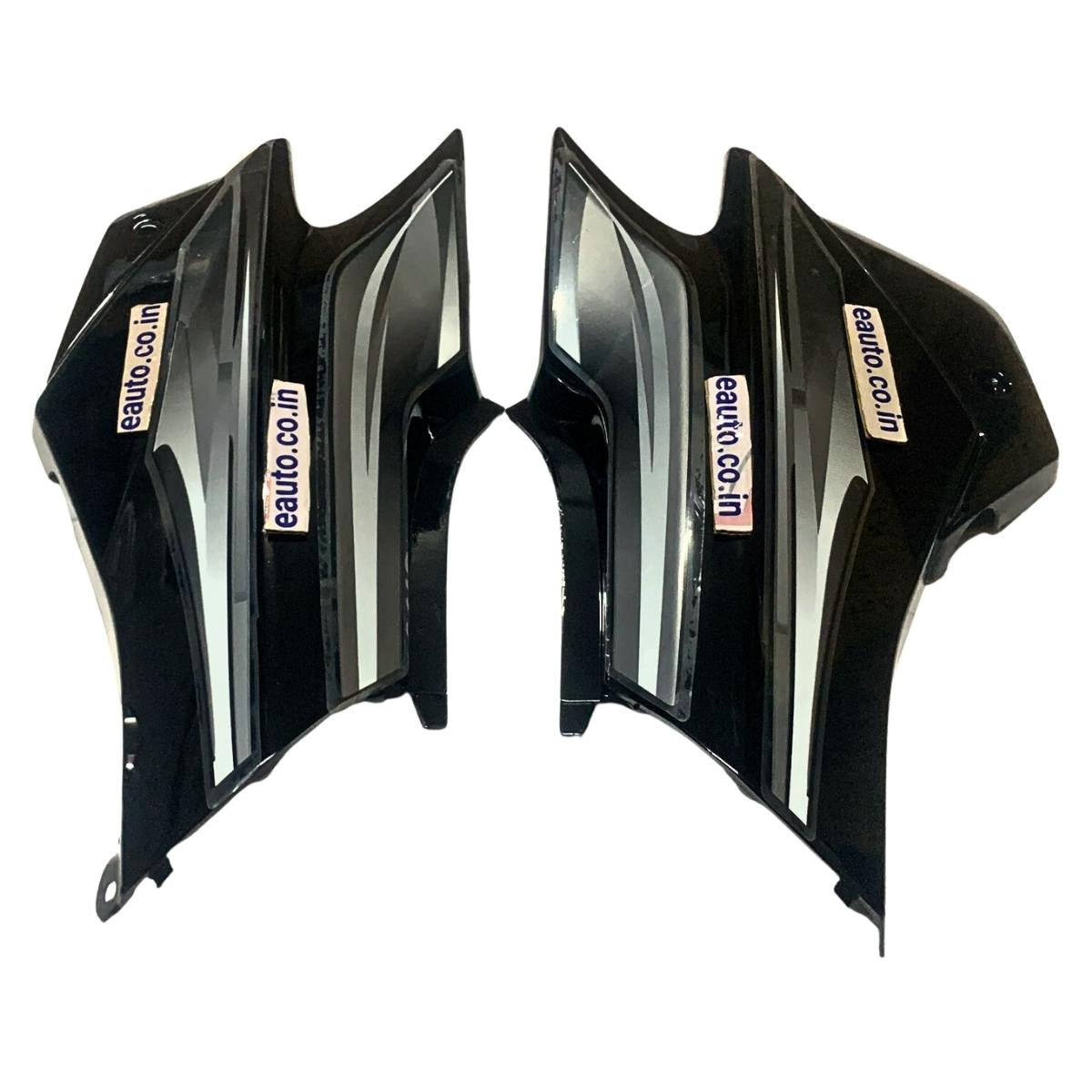 Side Panel for Hero Super Splendor | Type 2 | Type 4 Sticker | Black & Silver Colour